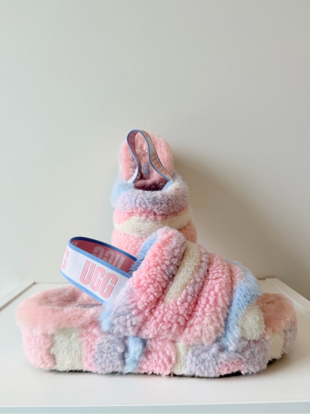 UGG Fluff Yeah Slide in Cali Collage Size 5